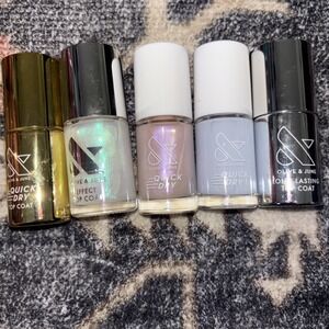OLIVE & JUNE NAIL POLISH Long Lasting Quick Dry Top Coats Lot Of 5